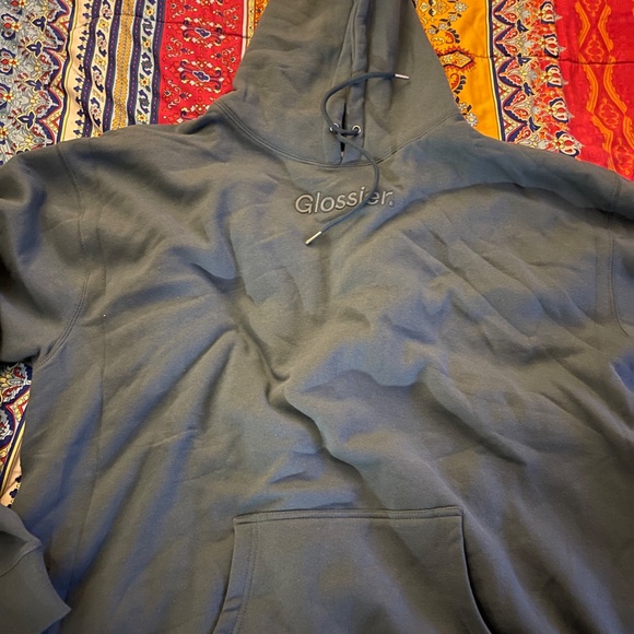 GLOSSIER LIMITED EDITION SAGE GREEN HOODIE - Picture 2 of 3